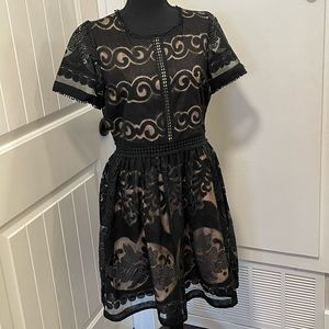 VICI Black Lace Vintage 1950 Style Little Black Dress,Cocktail Dress:NWT